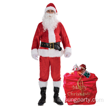 Uomini Plus size Babbo Natale Costume